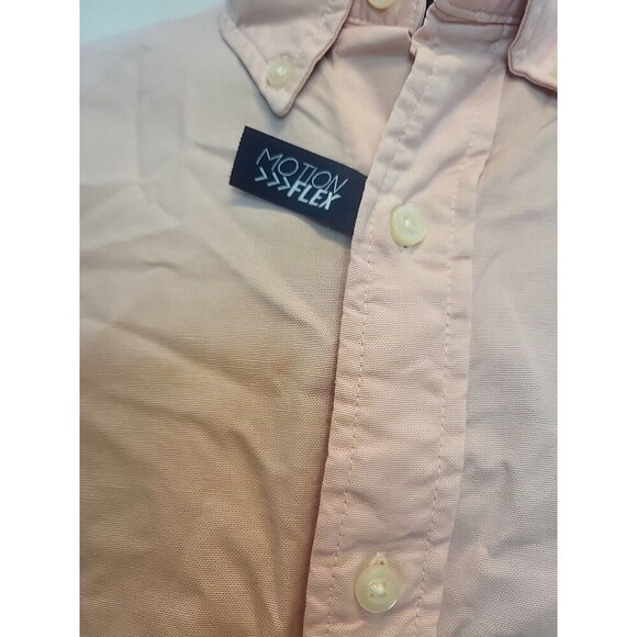 Crown & Ivy Men XL Button Down Peach Collar Long Sleeve Business Classic Fit - Picture 6 of 8